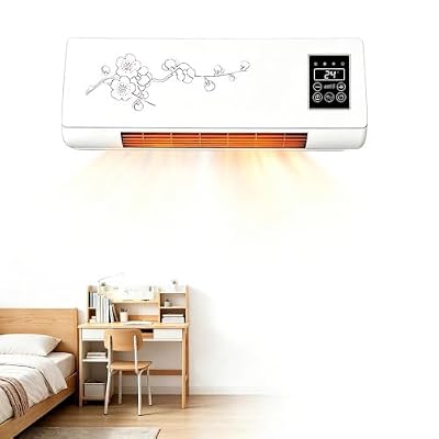 2-in-1 Wall Mounted Heater, Ultra-Quiet Smart Portable Heating System, with Remote Control, for Bedroom