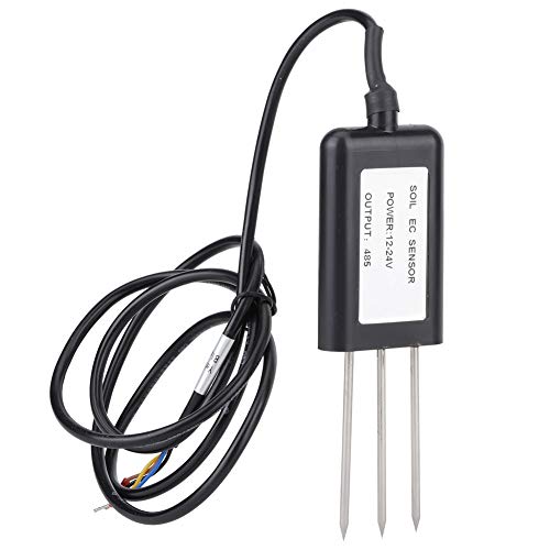 FLEXMAN Sensor Suelo 3 en 1, Medidor Temperatura Humedad EC 12 24 V CC, Medidor Detector Fertilizante Inteligente Nutrientes Suelo, Soporte Inteligente para Jardín Interior Tienda