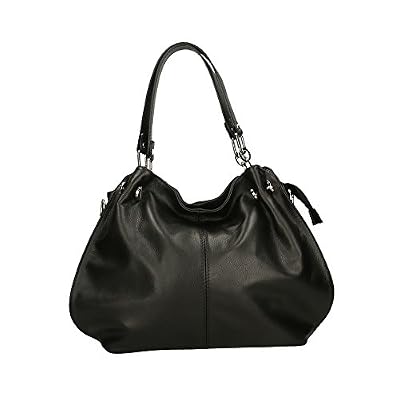 Chicca Borse Borsa a Spalla Donna in Pelle Made in italy 38x30x12 Cm