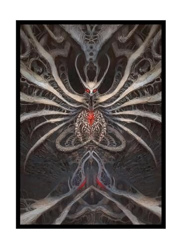 Katomula 100 PCS MTG Card Sleeves with 100 PCS Perfect Fit Sleeves, Art Matte Card Sleeves with Inner Sleeves - Fit Standard Size Cards - Duskmourn