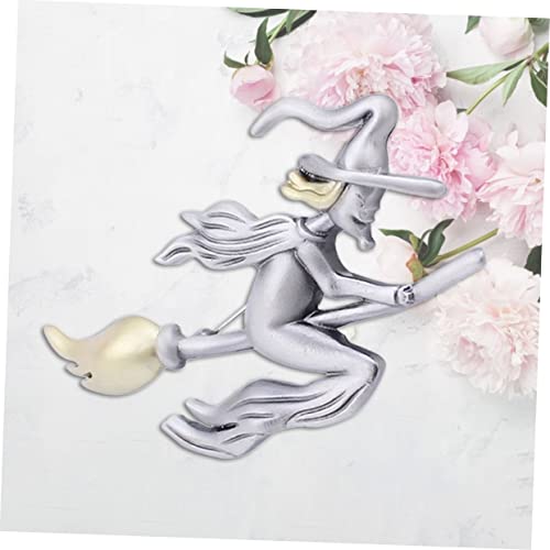 Amosfun Accessories For Women Jewelry Christmas Gifts Silver Brooch Halloween Enamel Brooch Women Breastpin Witch Pin Jewelry Gift Pin Buckle Ancient Tin Badge Vintage Antique Miss #TOP1