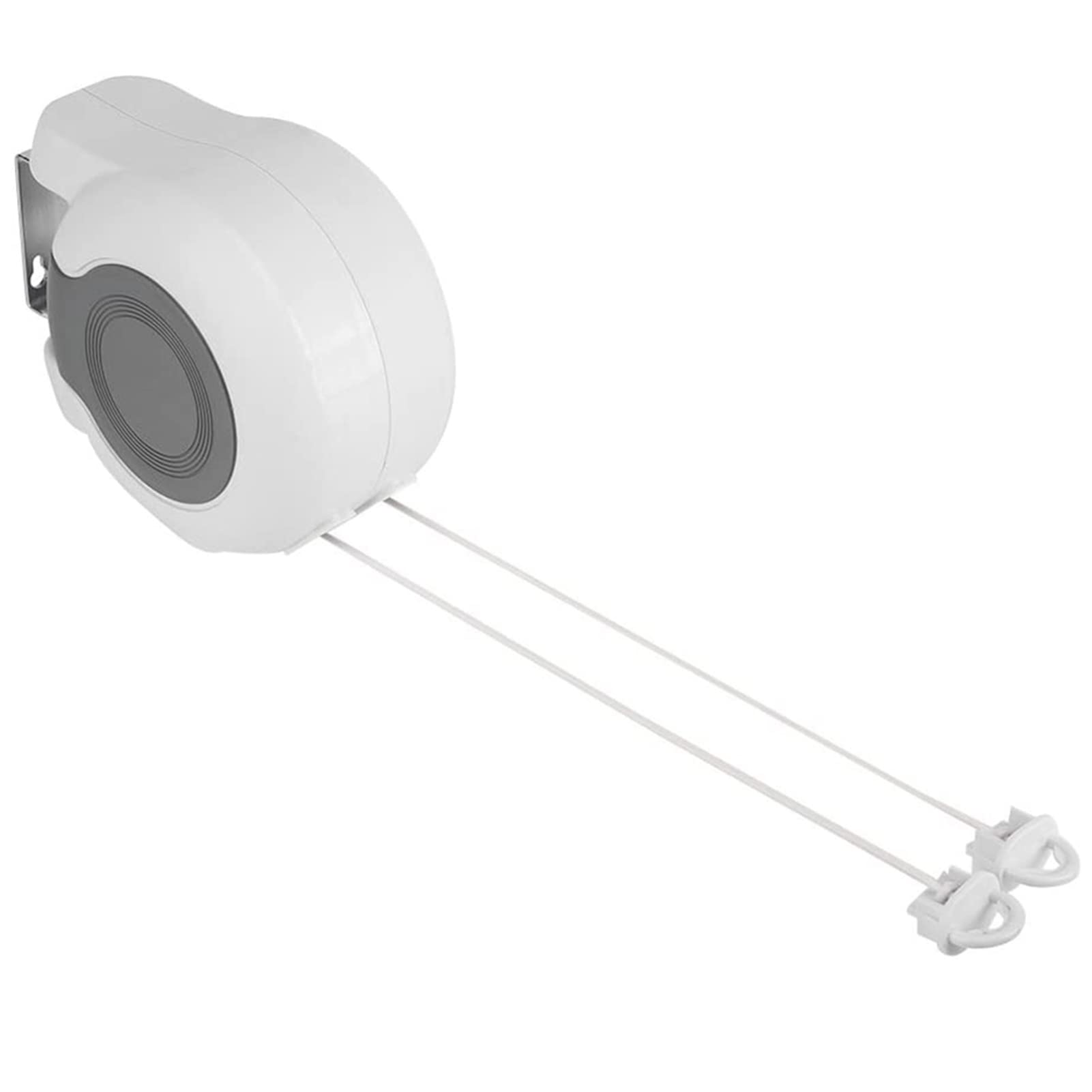 Wäscheleine Ausziehbar, Tragbar Wäscheleine Wand Wäscheschnur Wäschetrocknerlinie mit Automatischem Rollsystem Verstellbares Doppel Seil für Balkon Garten Innen und