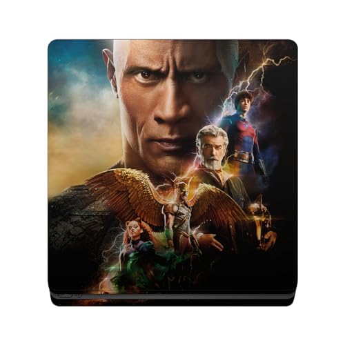 Sticker PS4 Slim Black Adam affiche art graphique Head Case Designs