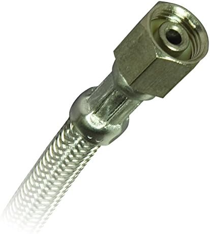 Fluidmaster 12IM60 Ice Maker Connector, Braided Stainless Steel - 1/4 Compression Thread x 1/4 Compression Thread, 5 Ft. (60-Inch) Length