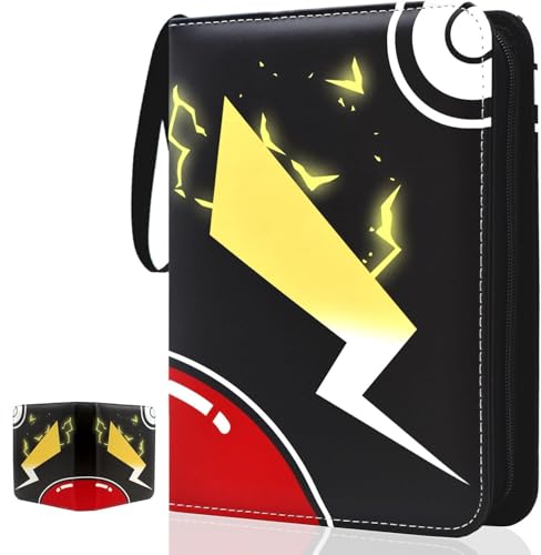 Kardition Album Carte, Capacité de 55 pages de 440 Cartes, Classeur Carte magic avec fermeture éclair, Livre Rangement Carte Carnet, porte carte en Cuir PU...