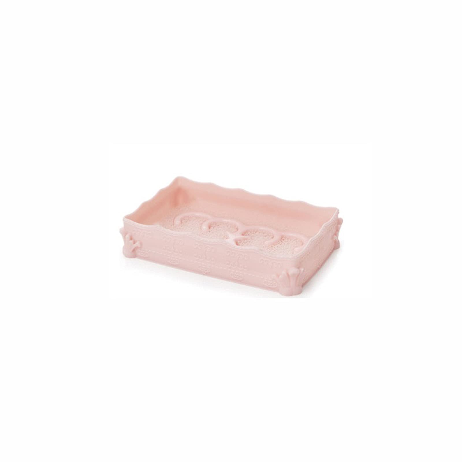 Soap dish, Bathroom Dish Plate Case Home Shower Travel Hiking Holder Container Soap Box Plastic(Pink)