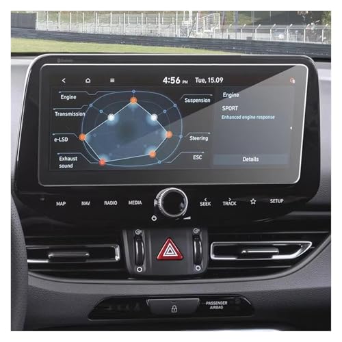 Écran navigation GPS contrôle en acier protection pour écran LCD Hyundai I30 2021