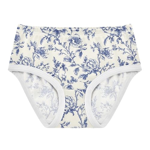 Girls' Underwear Vintage Floral Cotton Stretch Comfort Toddler Panties
