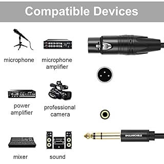 SHULIANCABLE Câble XLR vers Jack 6,35mm, Câble XLR femelle vers TRS mâle de 6,35 mm, pour Guitare, Hautparleur… - Les Beatles, Paul McCartney, John Lennon, RIngo Starr, George Harrison SHULIANCABLE Câble XLR vers Jack 6,35mm, Câble XLR femelle vers TRS mâle de 6,35 mm, pour Guitare, Hautparleur… – Image 7