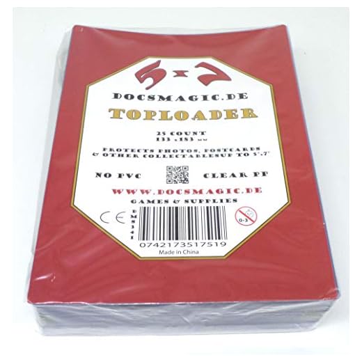 Docsmagic.de 25 Toploader 5" x 7" - Foto Postcard - 132 x 183