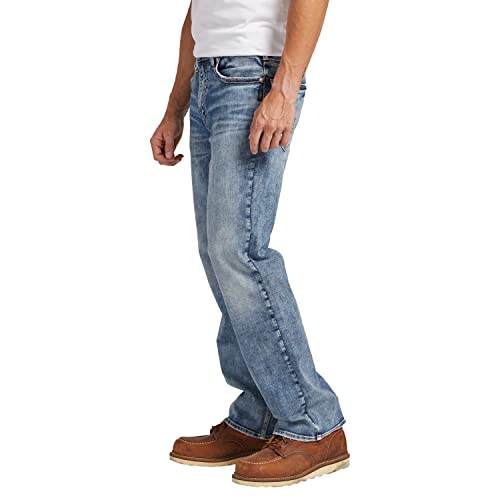 Image of Silver Jeans Co. Men's Zac Relaxed Fit Straight Leg Jean - Legacy