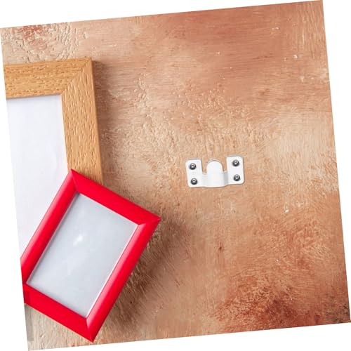 Image of SEWACC 2pcs Flush Mount Brackets for Picture Frames Mirrors Hanging Hardware for Headboard Wall Mounting Versatile Interlocking Hooks for Home Decor