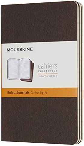 Moleskine S04916 Cahier Notebook- Set of 3- Plain- Pocket- Black, (QP313)