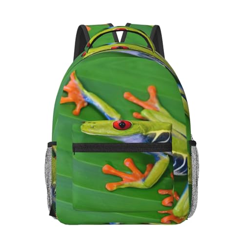 Sac à dos pour ordinateur portable EdWal avec imprimé grenouille noir
