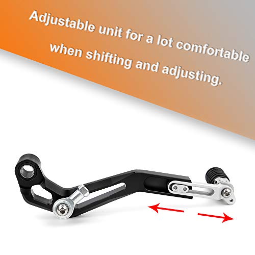 GUAIMI Motorcycle Shift Lever Adjustable Gear Shifter Folding Shift Lever for Suzuki DL650 2011-2020 V-Strom 650 XT 2015-2020 (Black+Silver)