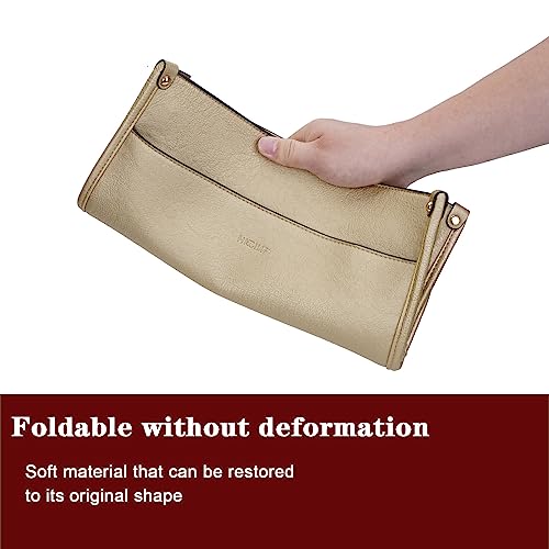 HKCLUF Crossbody Bag Purse for Women Set Vegan Leather Hobo Handbag Purse and Wallet Set With 2PCS Adjustable Guitar Strap Crossbody Purse(Lightgold) by HKCLUF - Used condition - Image 7