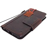 Genuine real Leather Case forIphone 8 plus Book Wallet slim cover Handmade Luxury cards slots Retro classic magnetic thin DavisCase 7+