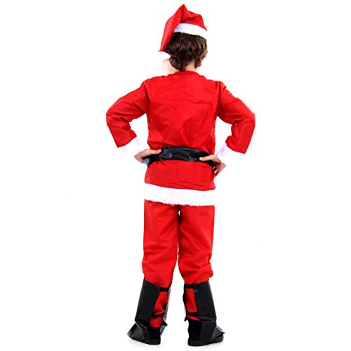 Fantasia Papai Noel Infantil Sulamericana Fantasias Vermelho/Branco M 6/8 Anos