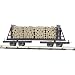 Produktbild Busch Feldbahn 12247 H0f Feldbahn Drehgestell-Flachwagen mit Stirnwand und Holzbeladung
