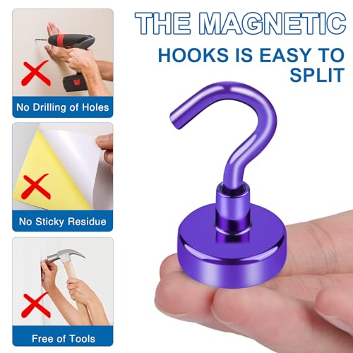 image for LOVIMAG Magnet Hooks, Strong Magnets,80Lb Magnetic Hooks Heavy Duty, P