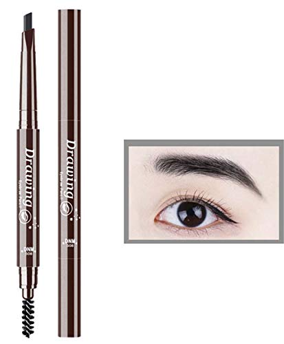 Eyebrow Pencil Longlasting Waterproof Durable Automaric Liner Eyebrow 5 Colors to Choose,Natural Eyebrows that Last For a Long Time (black)