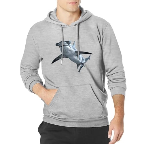 Fierce Hammerhead Shark Unisex Casual Hoodies Long Sleeve Lightweight Pullover Tops Loose Sweatshirt with Pocket