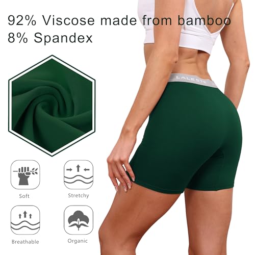Image of LALESTE Viscose Bamboo Boxer Briefs for Women Cotton Boy Shorts Underwear Soft Stretch Boyshorts Panties 5 Pack