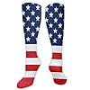 American Flag Compression Socks Athletic Long Crew Socks For Men Women And Kids