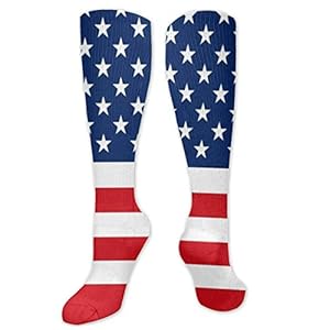 American Flag Compression Socks Athletic Long Crew Socks For Men Women And Kids