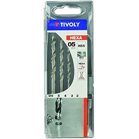 Tivoly Set of 5 HSS Hexagonal Drill Bits Cover