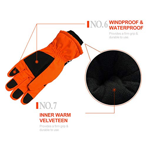mewmewcat Luvas de trabalho reflexivas masculinas e femininas Luvas quentes de inverno Luvas imperme
