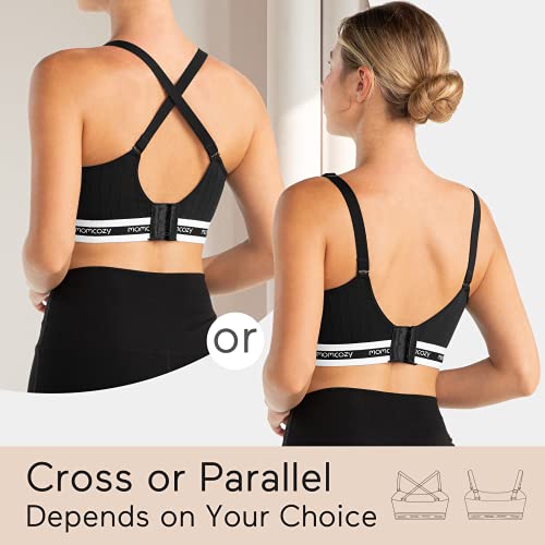 Momcozy Seamless Pumping Bra Hands Free, Comfort And Great Support Nursing And Pumping Bra, Fit For Spectra, Lansinoh, Philips Avent And More, Large Black #TOP6