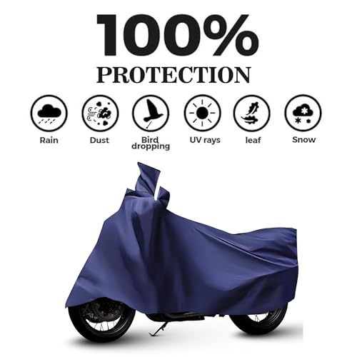 Image of Sulfar Universal Bike Cover UV Protection & Dustproof Bike Body Cover for Two Wheeler Bike Scooter Scooty Activa (Blue)