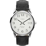Timex Men's Easy Reader 35mm Watch - Black Strap White Dial Silver-Tone Case