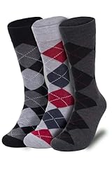 3 Pairs Argyle Gray