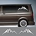 2 PZ Adesivi Per Auto Camper Van Custom Mountain Grafica Decalcomanie In Vinile Accessori Tuning, per Volkswagen VW Transporter T3 T4 T5 T6