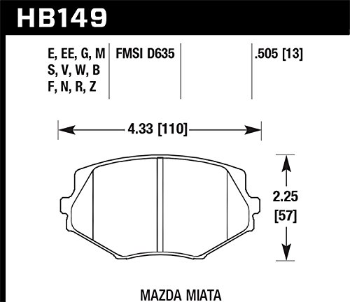 Image of Hawk Performance HB149E.505 Blue 9012 Motorsport Brake Pads