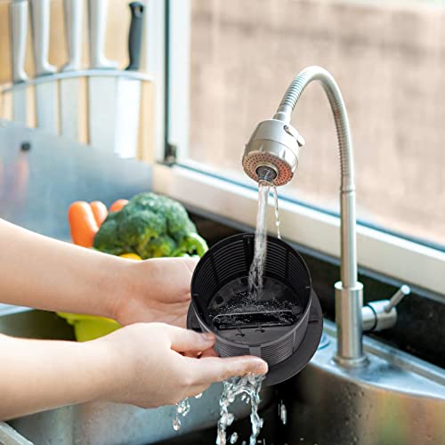 Lanju Fly Traps For Indoors, Non-Zapper Mosquito Catcher Gnat Moth Fruit Flies Insect Trap With Strong Suction, Quiet Odorless Air Drying Home Mosquito Killer Bug Trap(Black-Round) #TOP3