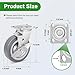 Nefish 6 Inch Heavy Duty Casters Wheels, Industrial Grade Thermoplastic Rubber Casters with Brake 4500 LBS, Ball Bearing Plate Swivel Castors Set of 4, Casters Wheels for Equipment, Industrial