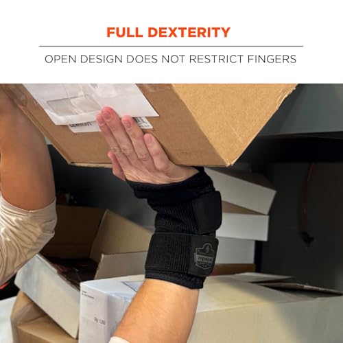 Image of Ergodyne ProFlex 4015 Wrist Brace, Splint Open Stay for Structured Wrist Support, Adjustable Double Strap