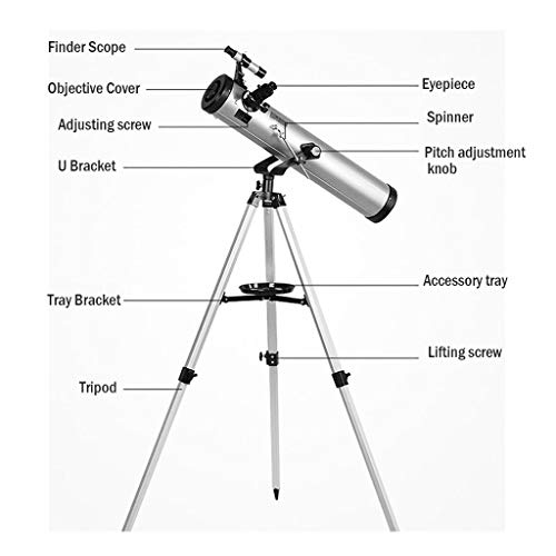 YXCKG Telescopio Astronómico Reflector 76mm con Tripode miniatura 6