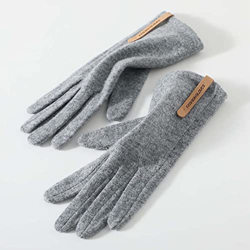 Luvas de inverno com tela sensível ao toque para mulheres,Luvas para Tempo Frio com Forro Quente - L