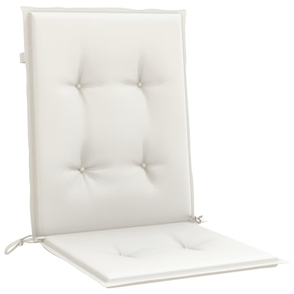 ShGaxin Cojines Silla Respaldo bajo 4 ud Tela Crema Melange 100x50x4 cm, Cojines para Butacas De Jardin, Cojines Sillas Cocina, Cojines para Sillas De Terraza, Cojin Silla Exterior - 4002452