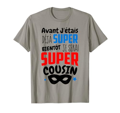 Annonce Gravidanza Futur Super Cousin Ragazzo Sorpresa Assortita Maglietta