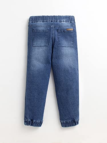 Image of Cherry Crumble Blue Washing Effect Denim Casual Wear Regular Fit Summer Trouser for Boys