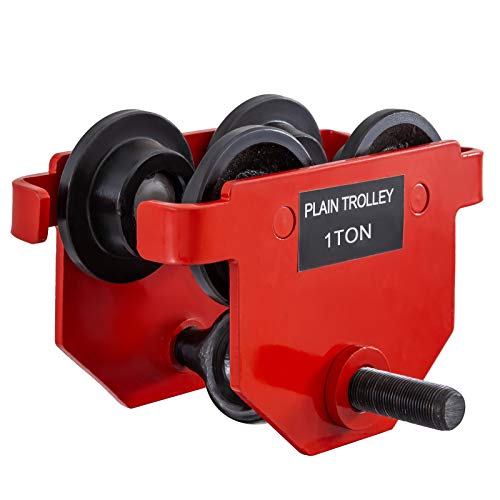 BestEquip Heavy Duty Manual Trolley 1Ton Capacity Plain Trolley 2200LBS Push Beam Track Roller Trolley Crane Lift Dual Wheels Garage Hoist for Straight Curved I Beam BestEquip Heavy Duty Manual Trolley 1Ton Capacity Plain Trolley 2200LBS Push Beam Track Roller Trolley Crane Lift Dual Wheels Garage Hoist for Straight Curved I Beam