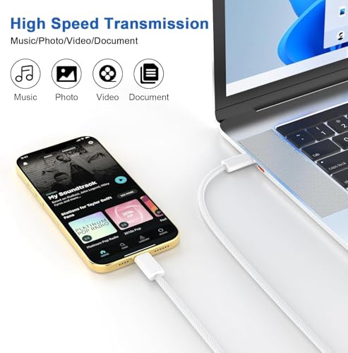 Image of iPhone 17 Charger Fast Charging,iPhone USB C Fast Charger & 2Pack 3FT Type C USBC to C Woven Cable Cord for Apple iPhone 17 /17 Pro Max /17 Pro /Air /16 Pro Max /16 Plus /15,iPad Pro /Air /Mini,iPad 11th /A16