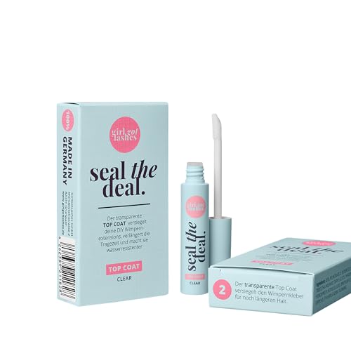 GirlGotLashes Seal the Deal Top Coat Clear 4ml Wimpernkleber Versiegler Made in Germany wasserresistent kein klebriges Gefühl dermatologisch getestet