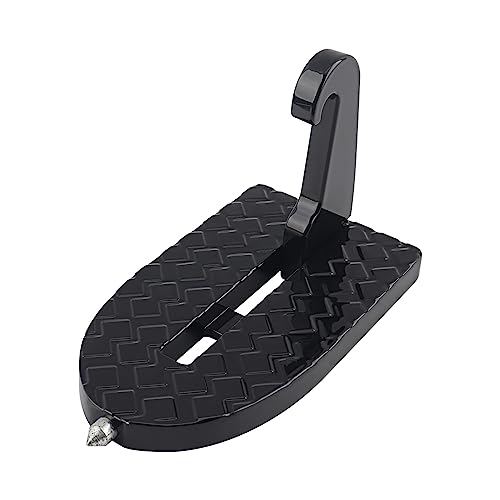 Chelhead Folding Car Door Pedal Car Doorstep Sill Folding Step Ladder Universal U Shaped Hook Treadle Multifunctional Doorstep Vehicle Foldable Stepladder Compatible with SUV RV Off-Road Vehicle
