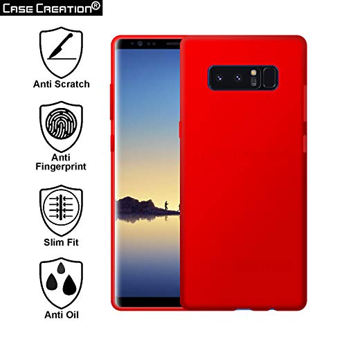 Image of Case Creation Luxurious OG Series for Samsung Note 8 Case Cover,Anti-Dirty Slim Case Frosted Matte Cute Candy TPU Raised Bezel (Splash of Color) Back Cover for Samsung Galaxy Note8 -Wine Red